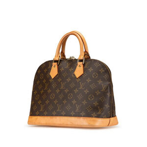 Louis Vuitton Monogram 2way Brown Shoulder Leather Bag Alma